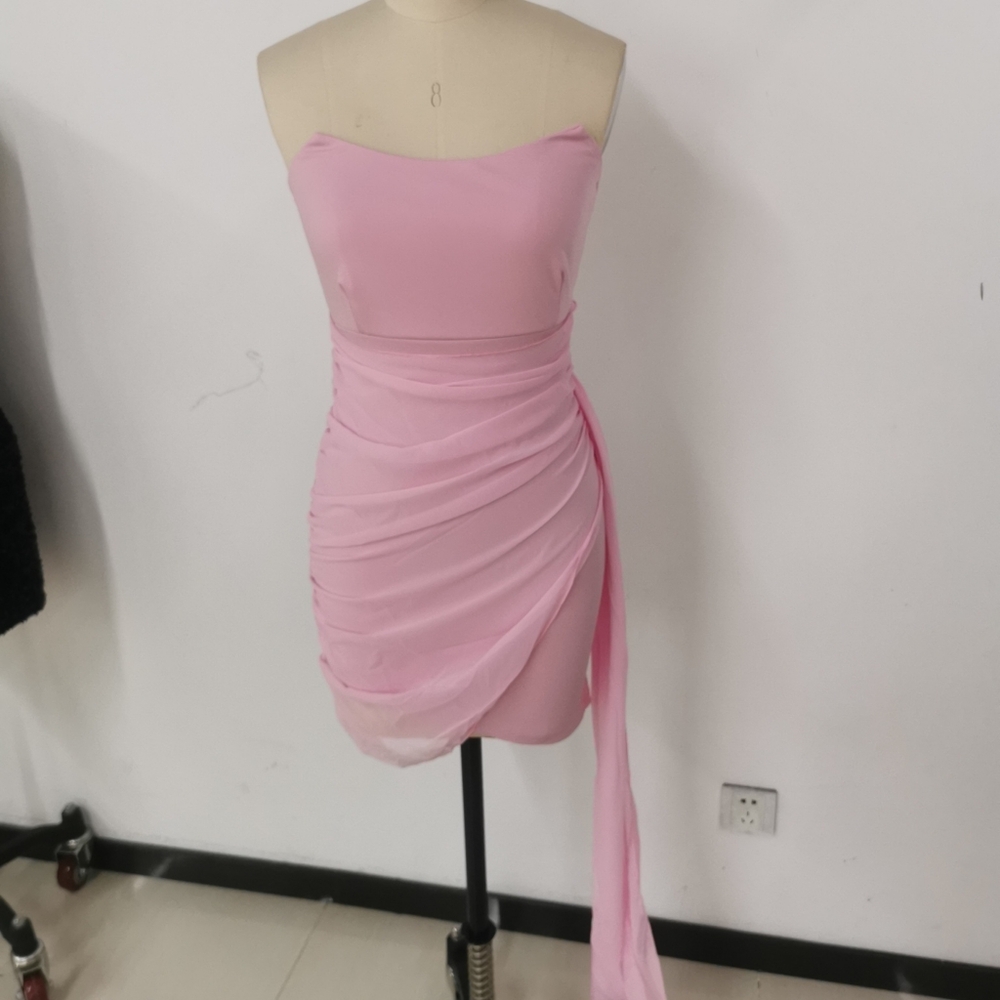 Pink Strapless Dress